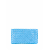 Bottega Veneta Clutch trançada de couro - Azul