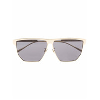 Bottega Veneta Eyewear angular aviator-frame sunglasses - Dourado