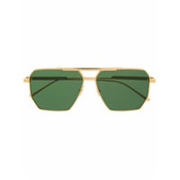 Bottega Veneta Eyewear Armação de óculos aviador quadrada - Dourado