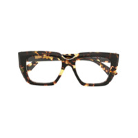Bottega Veneta Eyewear Armação de óculos quadrada com efeito tartaruga - Marrom