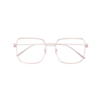Bottega Veneta Eyewear Armação de óculos quadrada metálica - Metálico
