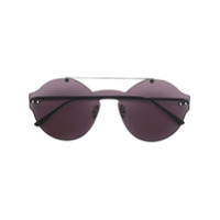 Bottega Veneta Eyewear intrecciato weave motif sunglasses - Preto