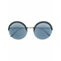 Bottega Veneta Eyewear Óculos de sol arredondado - Metálico