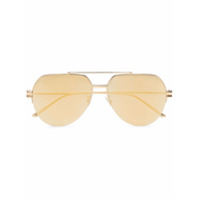 Bottega Veneta Eyewear Óculos de sol aviador dourado