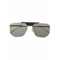 Bottega Veneta Eyewear Óculos de sol aviador geométrico - Dourado