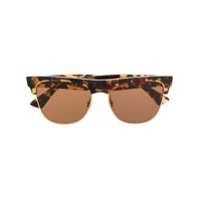 Bottega Veneta Eyewear Óculos de sol com efeito tartaruga - Marrom