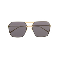 Bottega Veneta Eyewear Óculos de sol geométrico - Dourado