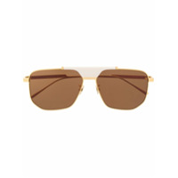 Bottega Veneta Eyewear Óculos de sol hexagonal BV1036S - Dourado