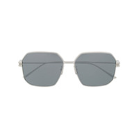 Bottega Veneta Eyewear Óculos de sol hexagonal BV1047S - Prateado