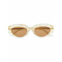 Bottega Veneta Eyewear Óculos de sol oval - Amarelo