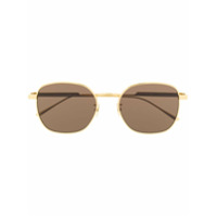 Bottega Veneta Eyewear Óculos de sol quadrado - Dourado