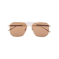 Bottega Veneta Eyewear Óculos de sol quadrado - Dourado