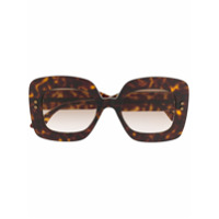 Bottega Veneta Eyewear Óculos de sol quadrado - Marrom
