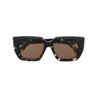 Bottega Veneta Eyewear Óculos de sol quadrado - Preto