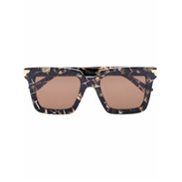 Bottega Veneta Eyewear Óculos de sol quadrado tartarugado - Marrom
