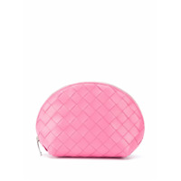 Bottega Veneta Necessaire com zíper e trama Intrecciato - Rosa