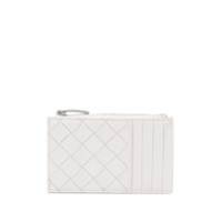 Bottega Veneta Porta-cartões de couro com trama Intrecciato - Branco