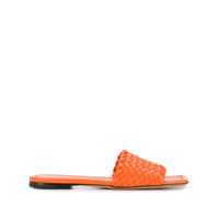 Bottega Veneta Slipper com padronagem trançada - Laranja