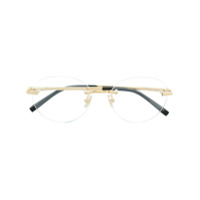 Boucheron Eyewear Armação de óculos arredondada - Metálico