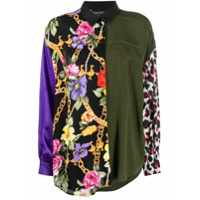 Boutique Moschino Blusa com patchwork - Verde