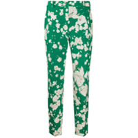 Boutique Moschino Calça cropped com estampa floral - Verde