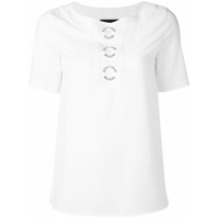 Boutique Moschino Camiseta botões com logo - Branco