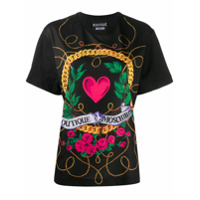 Boutique Moschino Camiseta de algodão com estampa gráfica - Preto