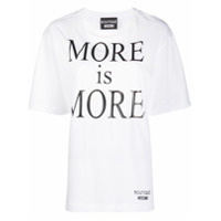 Boutique Moschino Camiseta de algodão com estampa More Is More - Branco