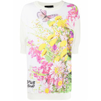 Boutique Moschino Camiseta mangas curtas com estampa de borboleta - Branco