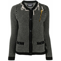 Boutique Moschino Cardigan com acabamento de esferas peroladas - Preto