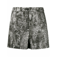 Boutique Moschino Saia cintura alta com estampa abstrata - Prateado