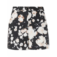 Boutique Moschino Short cintura alta com estampa floral - Preto