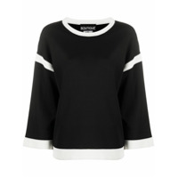 Boutique Moschino Suéter bicolor de tricô - Preto