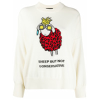 Boutique Moschino Suéter com bordado de ovelha - Neutro