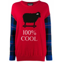 Boutique Moschino Suéter com bordado de ovelha - Vermelho