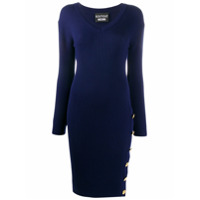 Boutique Moschino Vestido com abotoamento lateral - Azul