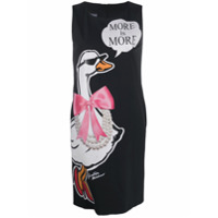 Boutique Moschino Vestido midi com estampa de cisne - Preto