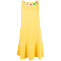 Boutique Moschino Vestido reto com aplicações - Amarelo