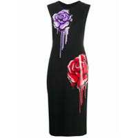 Boutique Moschino Vestido sem mangas com estampa floral - Preto