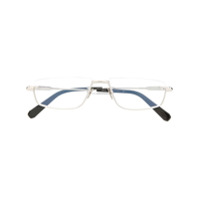 Brioni Armação de óculos retangular - Prateado