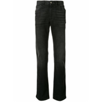 Brioni Calça jeans reta cintura alta - Preto