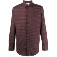 Brioni Camisa mangas longas com estampa paisley - Vermelho