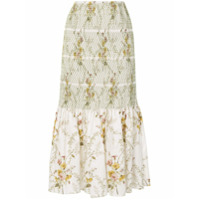 Brock Collection floral lace skirt - Branco