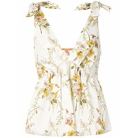 Brock Collection floral print flared blouse - Branco