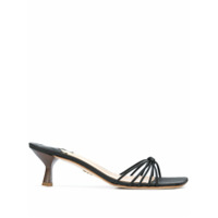 Brother Vellies Mule Luci com salto kitten - Preto