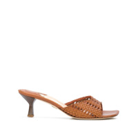 Brother Vellies Mule Tuesday com padronagem trançada - Marrom