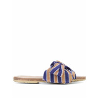 Brother Vellies Sandália Burkina Papaye listrada - Azul