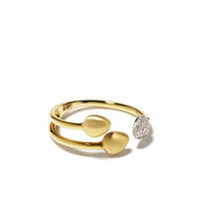 Brumani Anel Corcovado de ouro branco 18k com diamante - YELLOW AND WHITE GOLD