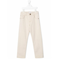 Brunello Cucinelli Kids Calça jeans slim cintura média - Neutro