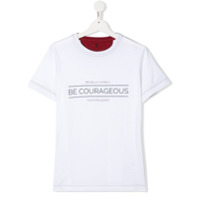 Brunello Cucinelli Kids Camiseta Be Courageous - Branco